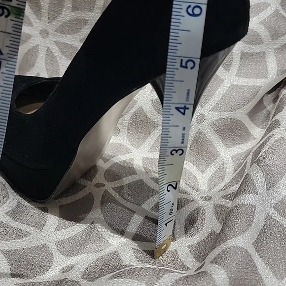 Steve Madden Whimsigoth leather Upper Caryssa Black Suede  Shoes 7.5 - Picture 7 of 10